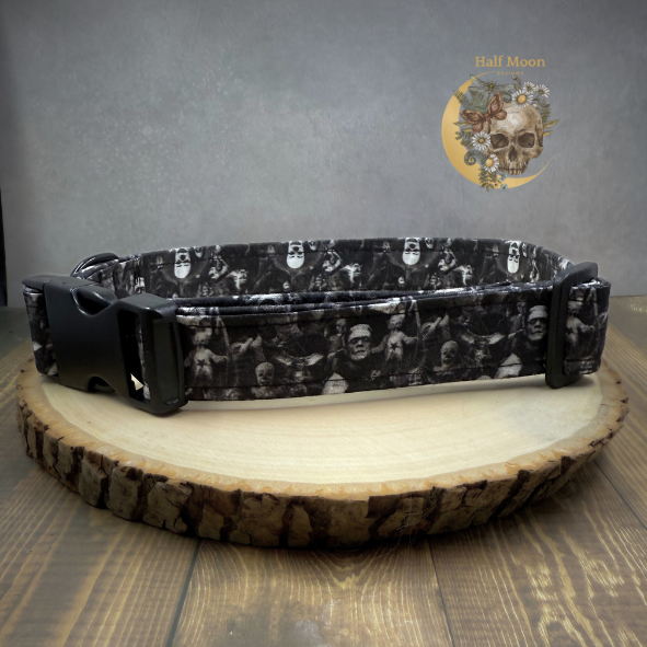 Horror Collage Dog Collar