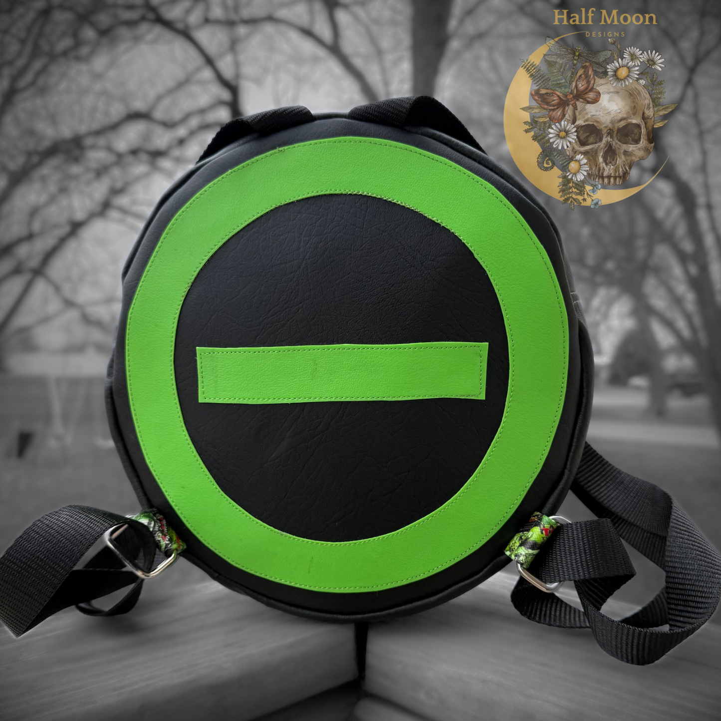 Black Number One circle mini backpack