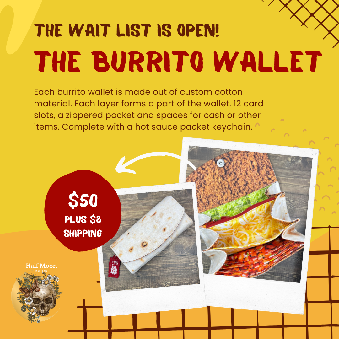 Custom order for Sara K- One Burrito wallet