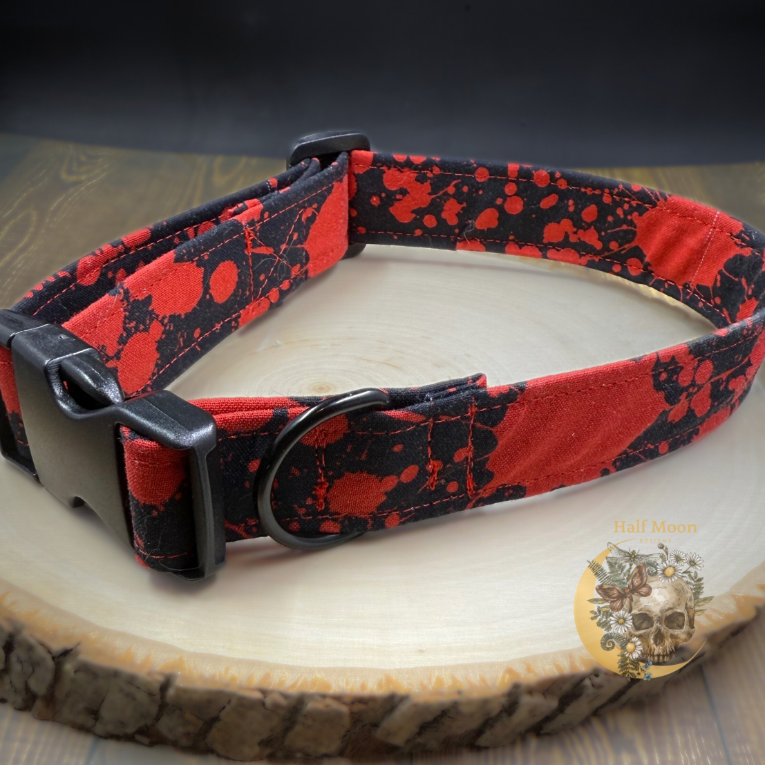 Blood Splatter Dog Collar