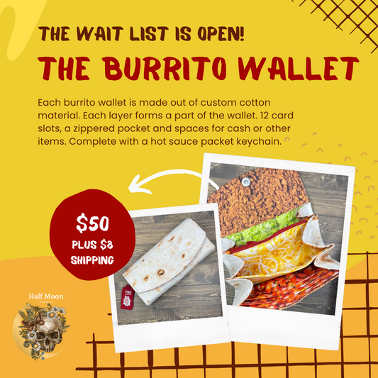 Custom order for Brian Varela- One Burrito wallet