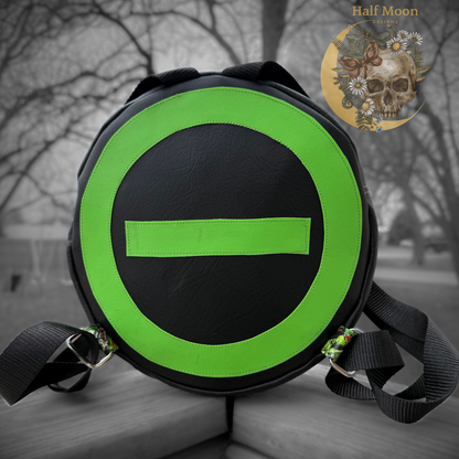 Black Number One circle mini backpack