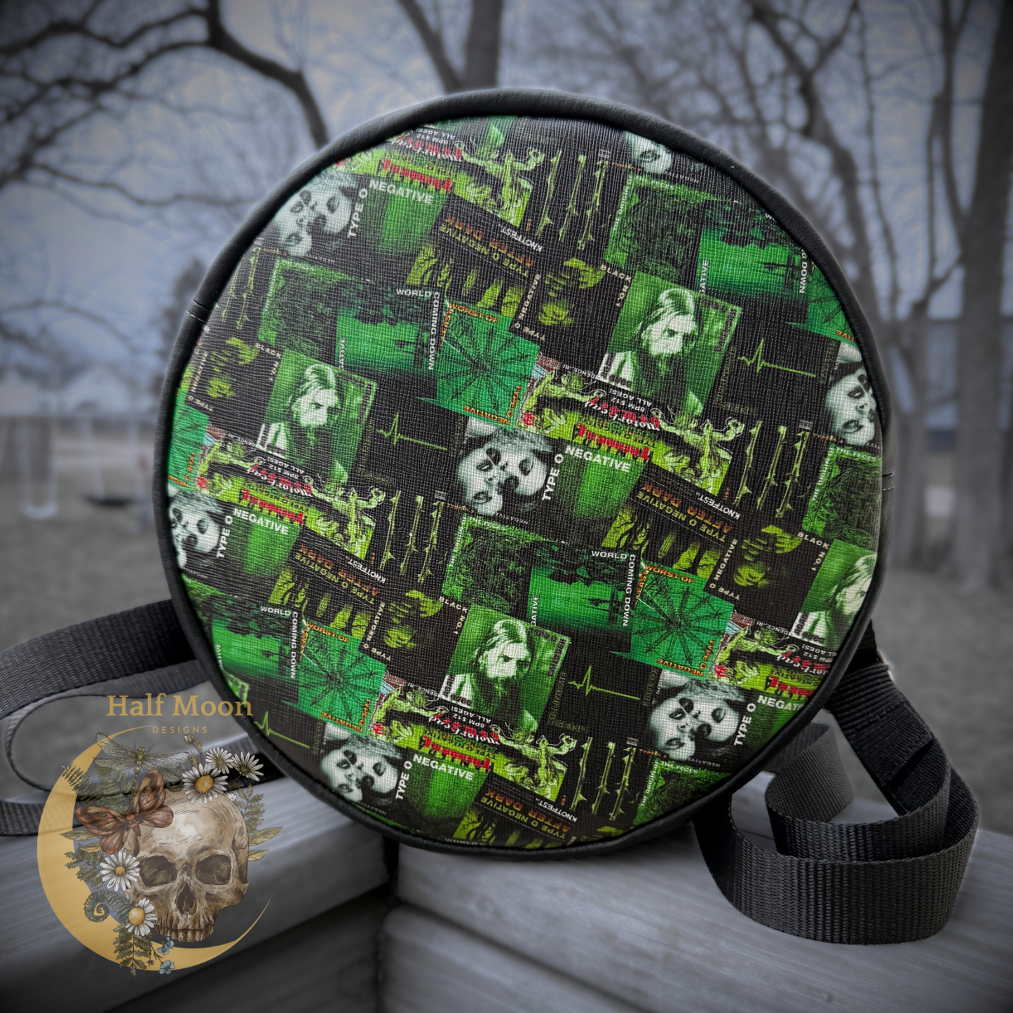 Black Number One circle mini backpack