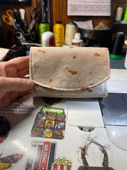 *flawed* Snack sized burrito wallet.