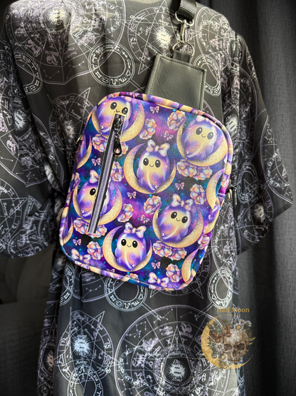 🎃👻 Spooktacular Ghostie Mini Sling Bag – Purple, Practical & Perfectly Boo-tiful! 👻🌙